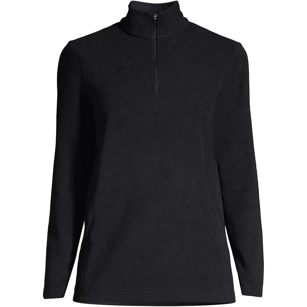 Lands' End Women’s Anywhere Fleece   Quarter zip pullover size 2X black NWOT